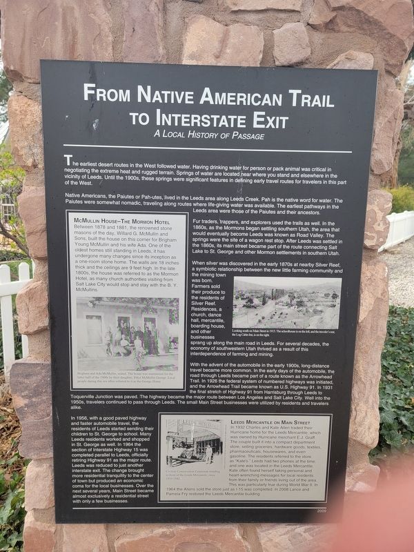 From Native American Trail to Interstate Exit Marker image. Click for full size.