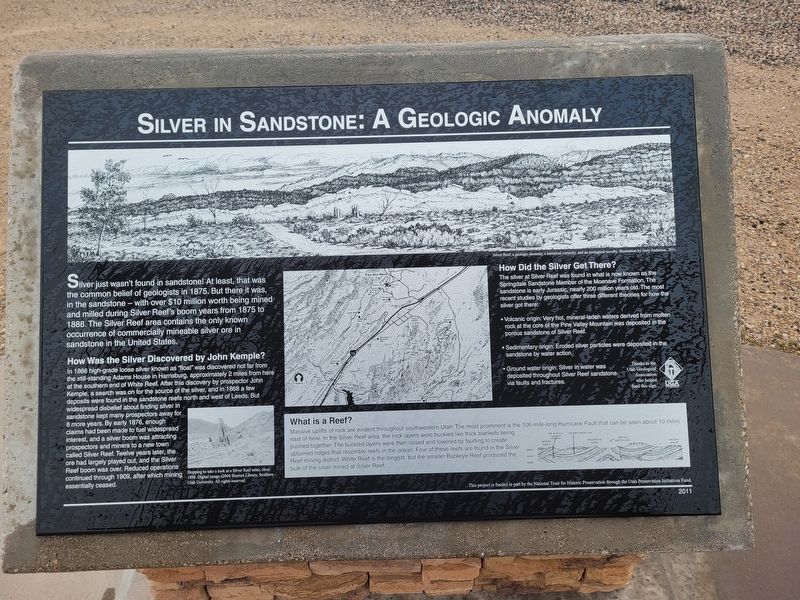 Silver in Sandstone: A Geologic Anomaly Marker image. Click for full size.