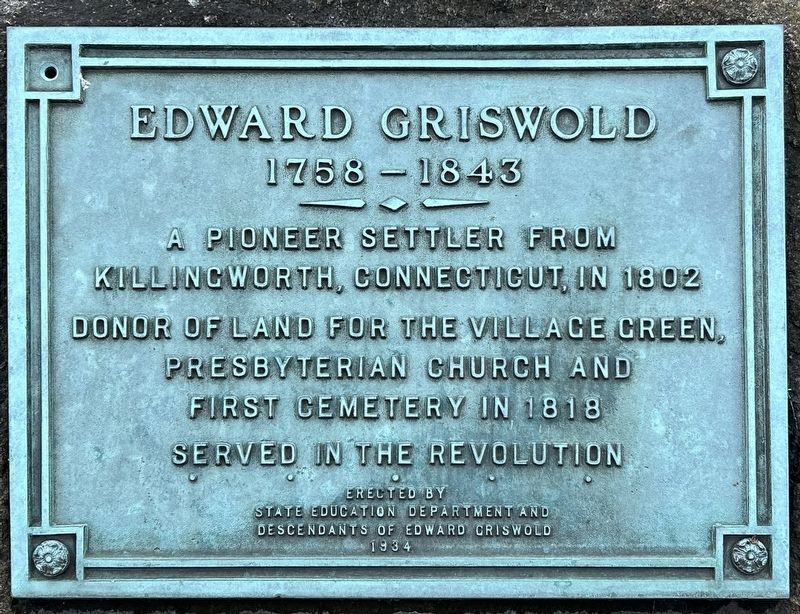 Edward Griswold Marker image. Click for full size.