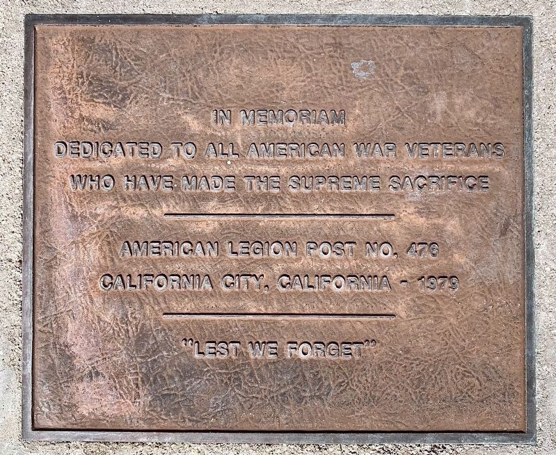 California City Veterans Memorial image. Click for full size.
