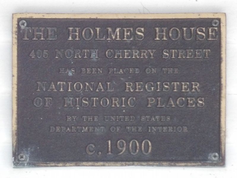 The Holmes House Marker image. Click for full size.