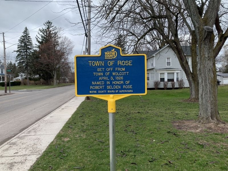 Town of Rose Marker image. Click for full size.