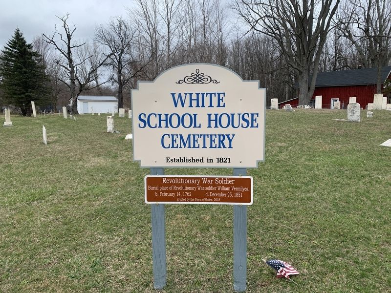 White School House Cemetery Marker image. Click for full size.