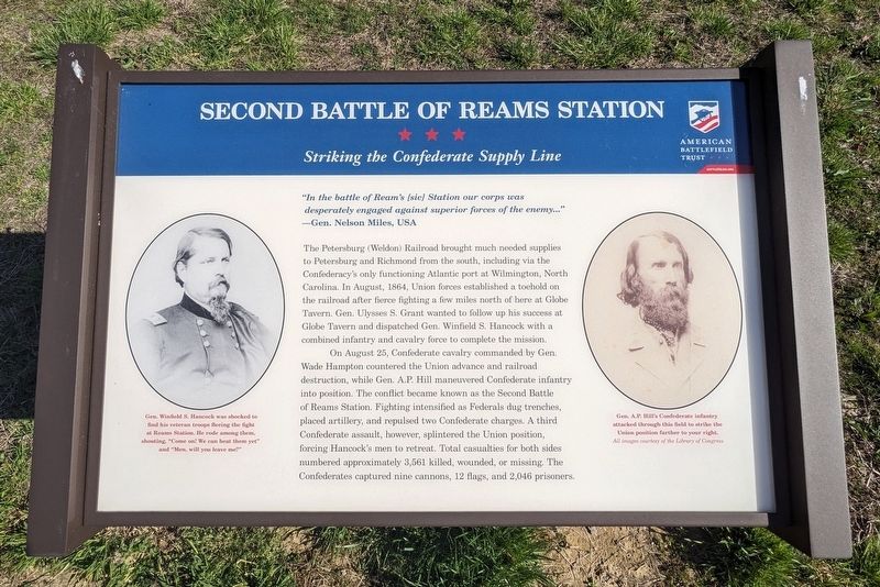 Second Battle Of Reams Station Marker image. Click for full size.