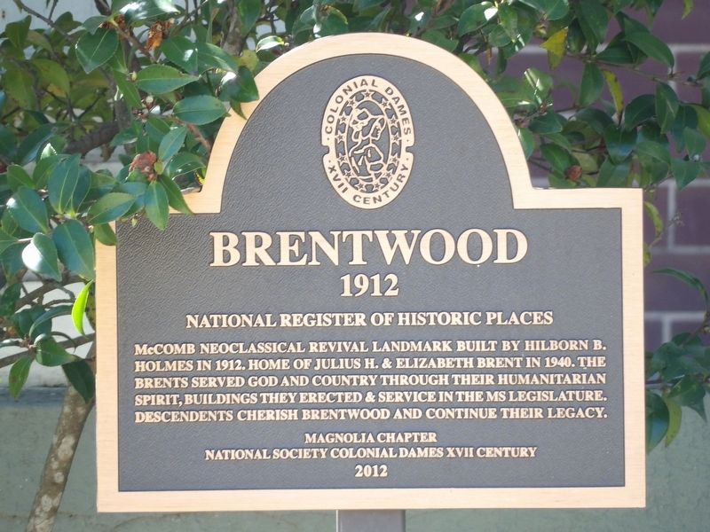 Brentwood Marker. Click for full size. Brentwood Marker image. Click for full size.