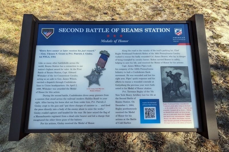 Second Battle Of Reams Station Marker. Click for full size. Second Battle Of Reams Station Marker image. Click for full size.
