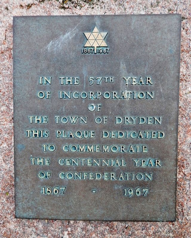 The Town of Dryden Marker. Click for full size. The Town of Dryden Marker image. Click for full size.