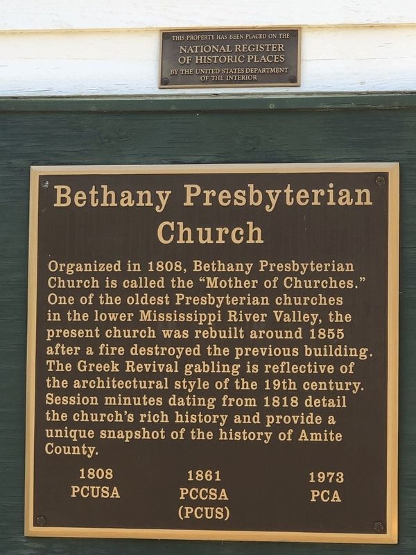 Bethany Presbyterian Church Marker image. Click for full size.