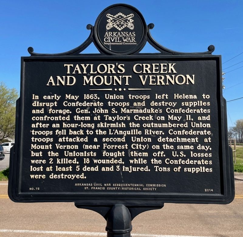 Taylor's Creek and Mount Vernon Marker image. Click for full size.
