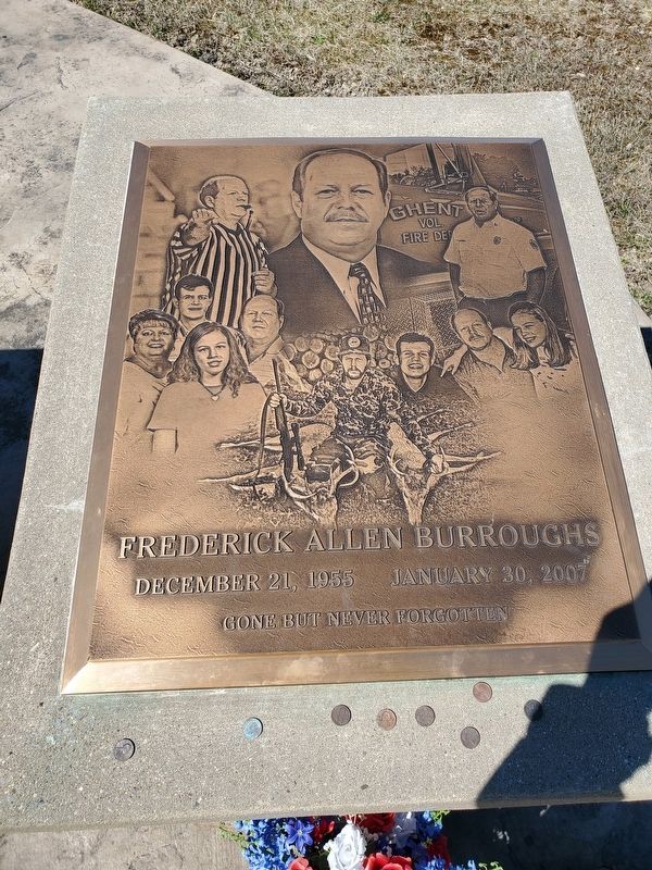 Frederick Allen Burroughs plaque image. Click for full size.