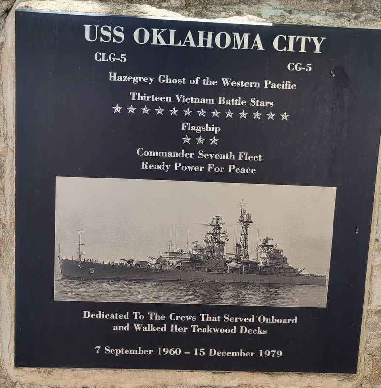 USS Oklahoma City Marker image. Click for full size.