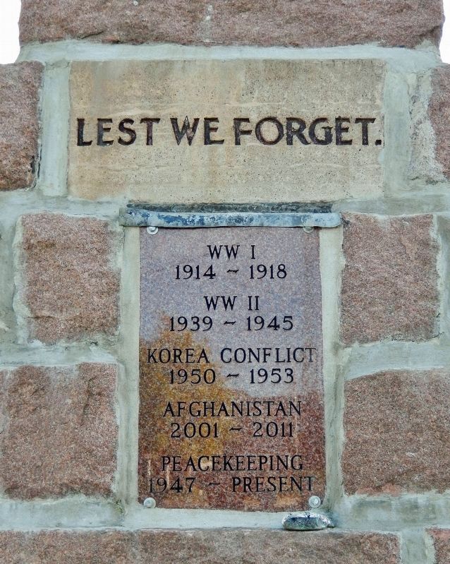 Lest We Forget Memorial image. Click for full size.