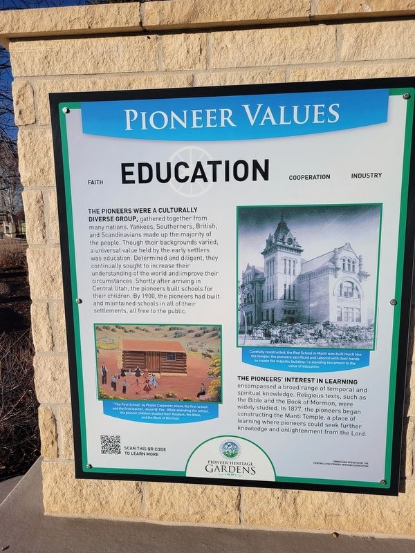 Pioneer Values: Education Marker image. Click for full size.