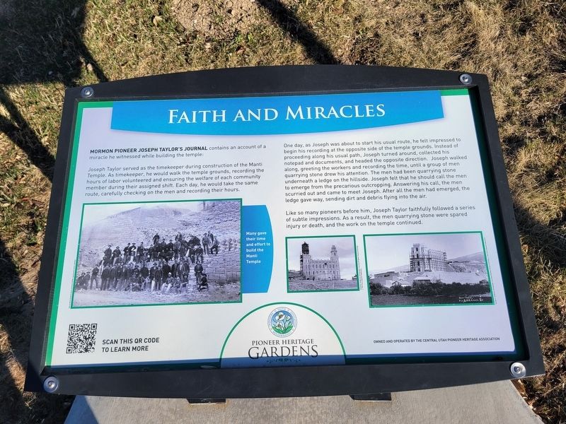 Faith and Miracles Marker image. Click for full size.