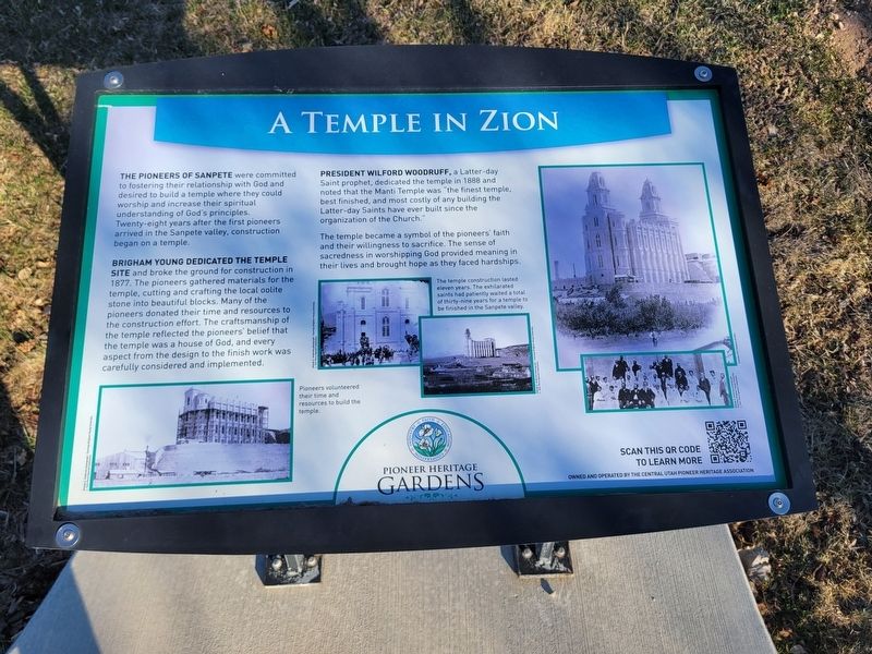A Temple in Zion Marker image. Click for full size.