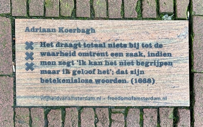 Adriaan Koerbagh quote image. Click for full size.