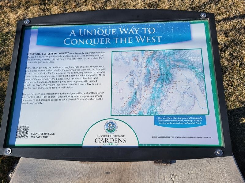 A Unique Way to Conquer the West Marker image. Click for full size.