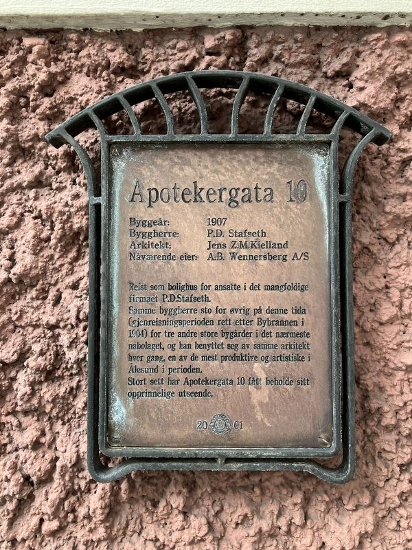 Apotekergata 10 Marker. Click for full size. Apotekergata 10 Marker image. Click for full size.