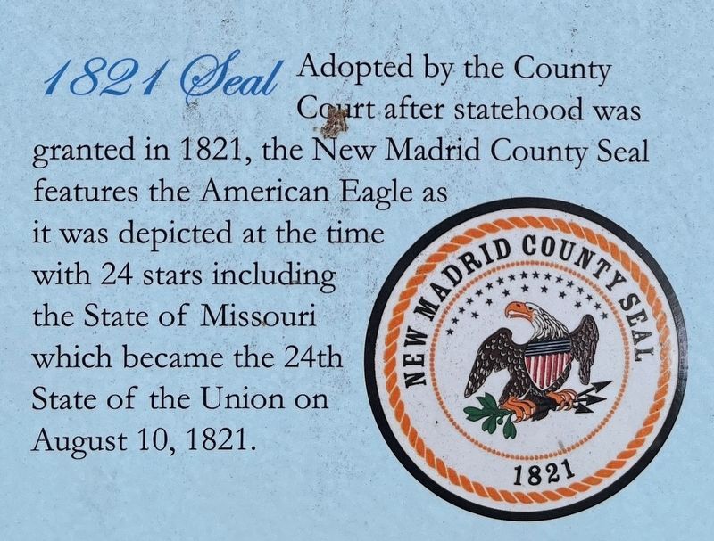 1821 County Seal. Click for full size. 1821 County Seal image. Click for full size.