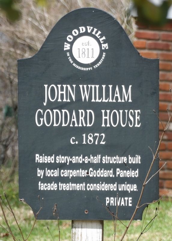 John William Goddard House Marker image. Click for full size.