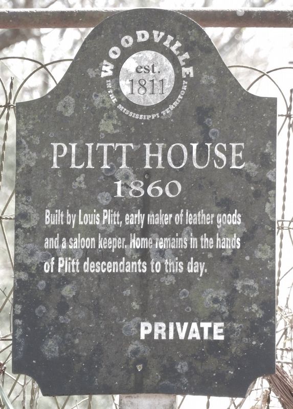 Plitt House Marker. Click for full size. Plitt House Marker image. Click for full size.