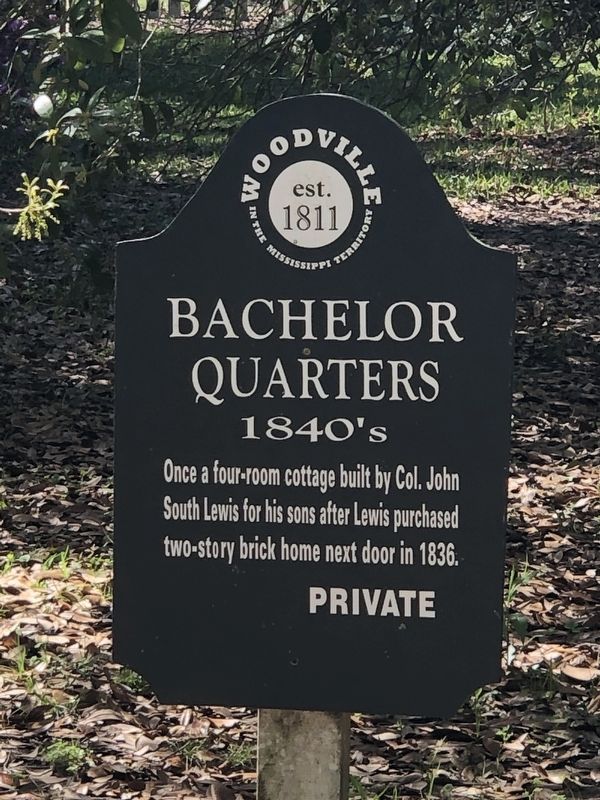 Bachelor Quarters Marker. Click for full size. Bachelor Quarters Marker image. Click for full size.