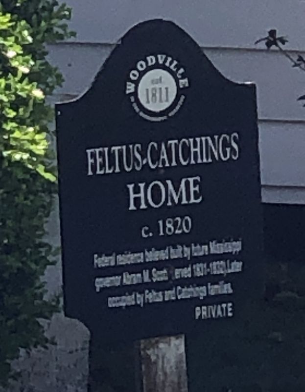 Feltus-Catchings Home Marker image. Click for full size.