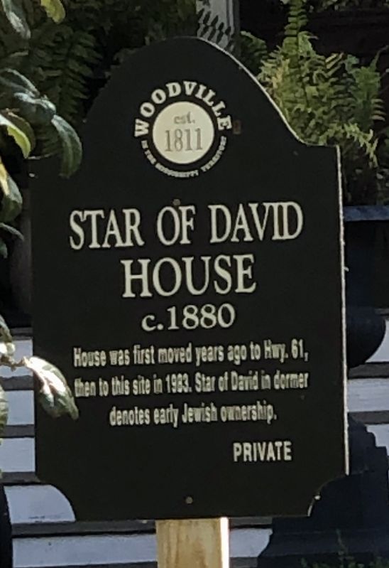 Star of David House Marker image. Click for full size.
