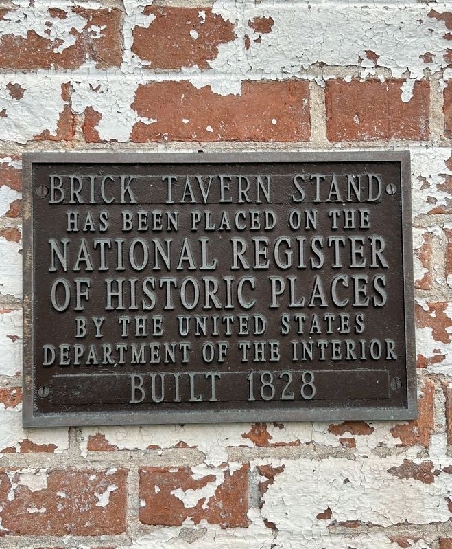 Brick Tavern Stand Marker. Click for full size. Brick Tavern Stand Marker image. Click for full size.