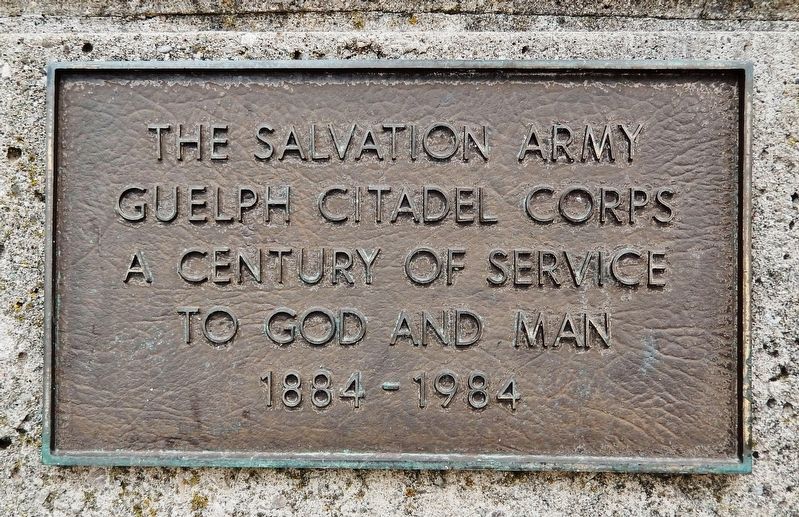 Guelph Salvation Army Centennial Marker image. Click for full size.