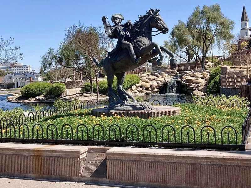 Paul Revere Sculpture and Marker. Click for full size. Paul Revere Sculpture and Marker image. Click for full size.