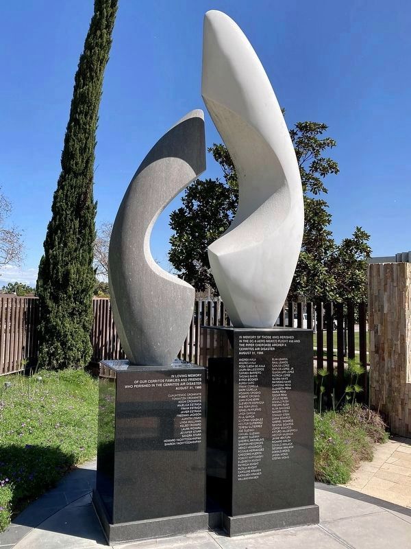 Cerritos Air Disaster Memorial. Click for full size. Cerritos Air Disaster Memorial image. Click for full size.