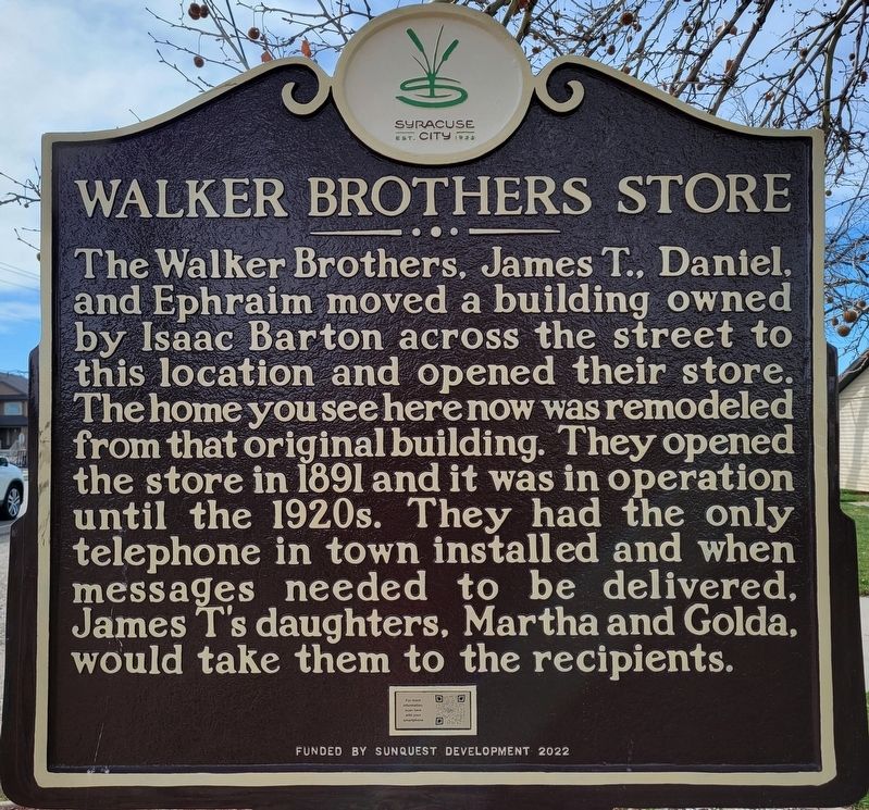 Walker Brothers Store Marker image. Click for full size.