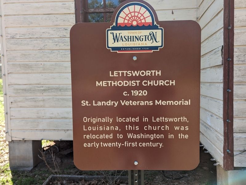 Lettsworth Methodist Church Marker image. Click for full size.