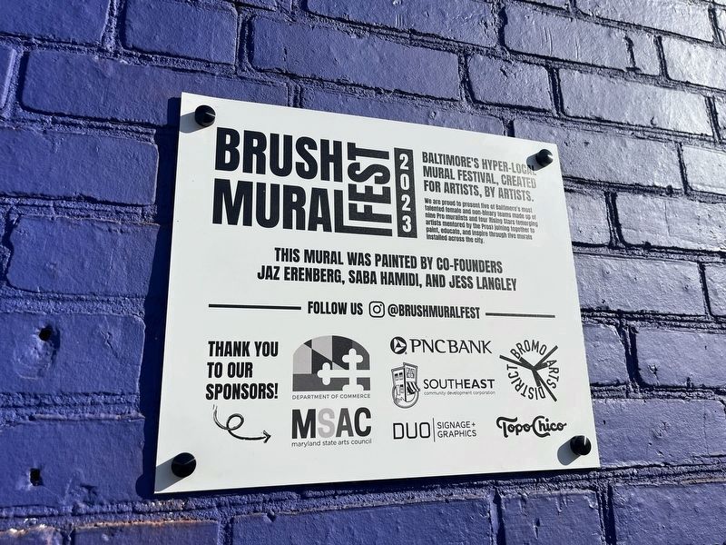 Brush Mural Fest Marker. Click for full size. Brush Mural Fest Marker image. Click for full size.