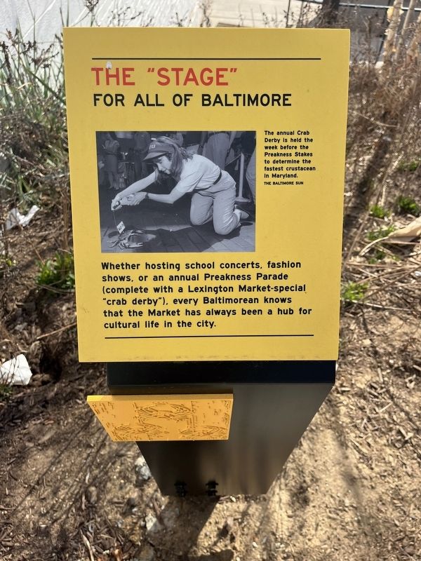The "stage" for all of Baltimore Marker image. Click for full size.