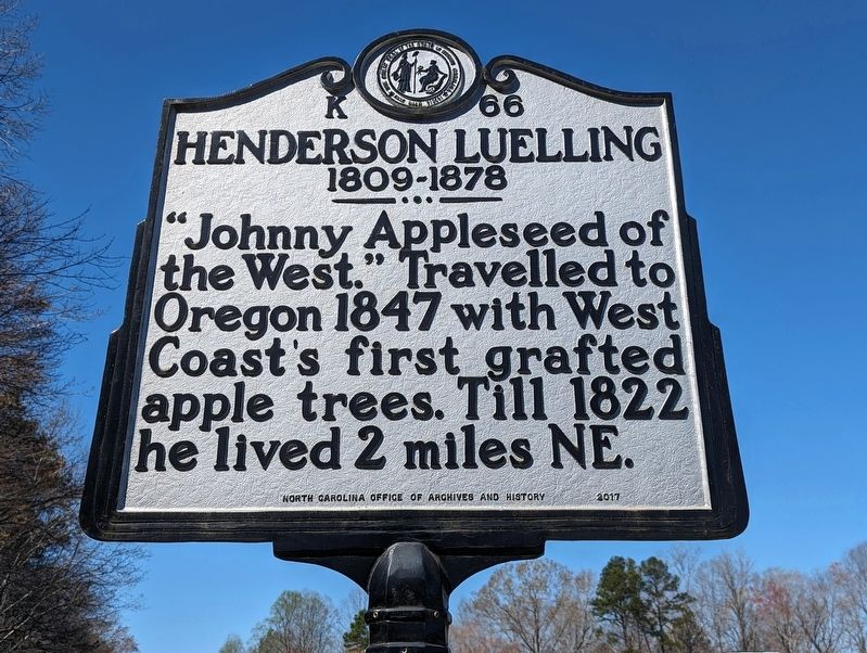 Henderson Luelling Marker image. Click for full size.