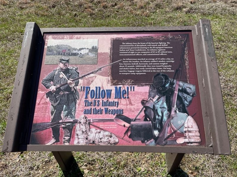 "Follow Me!"  <small>The U.S. Infantry and their Weapons</small> Marker image. Click for full size.