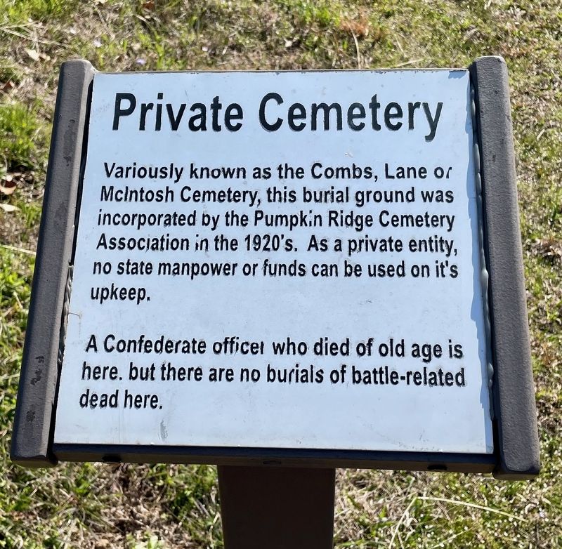 Nearby marker about the cemetery. image. Click for full size.