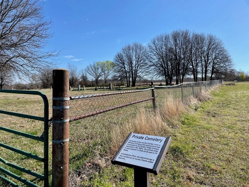 Private Cemetery Marker at Combs Cemetery in background.. Click for full size. Private Cemetery Marker at Combs Cemetery in background. image. Click for full size.