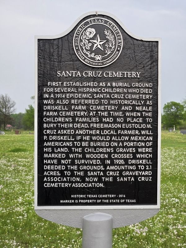 Santa Cruz Cemetery Marker image. Click for full size.