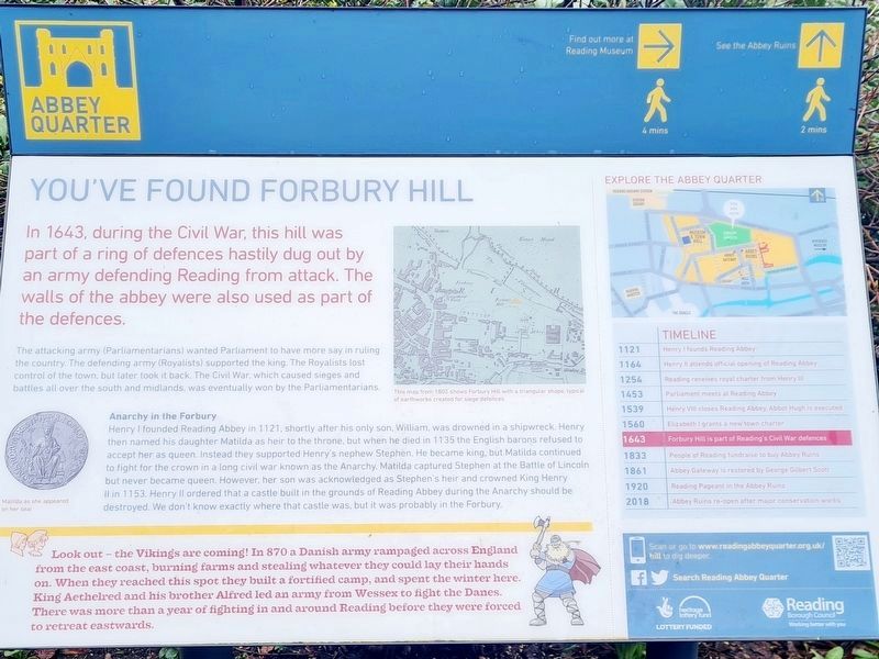 Forbury Hill Marker image. Click for full size.