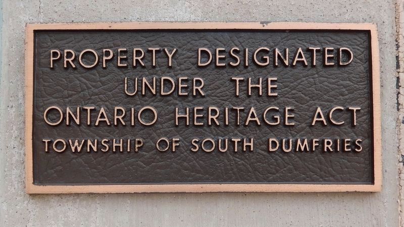 Ontario Heritage Act Plaque image. Click for full size.