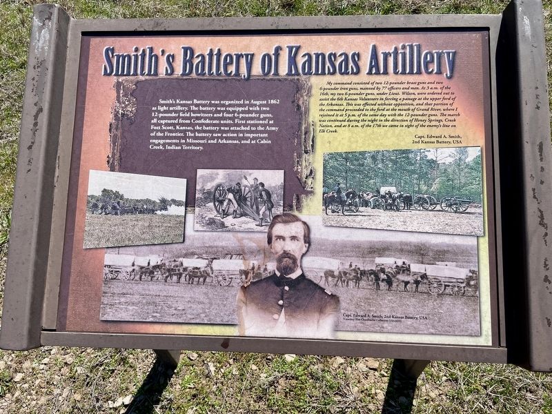 Smith's Battery of Kansas Artillery Marker image. Click for full size.