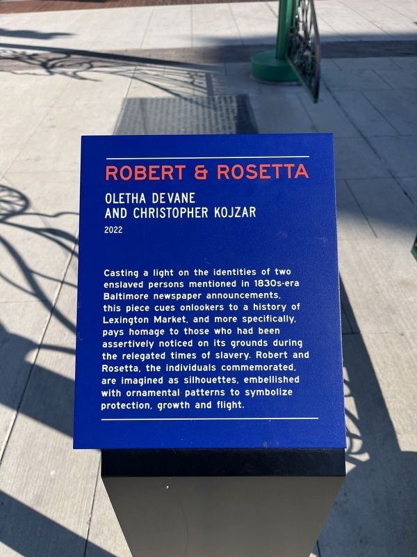 Robert & Rosetta Marker. Click for full size. Robert & Rosetta Marker image. Click for full size.