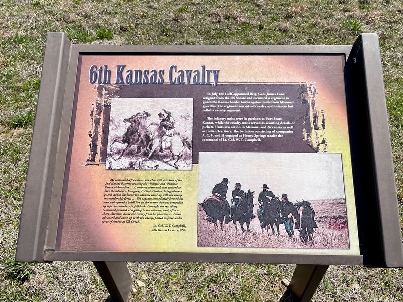 6th Kansas Cavalry Marker image. Click for full size.