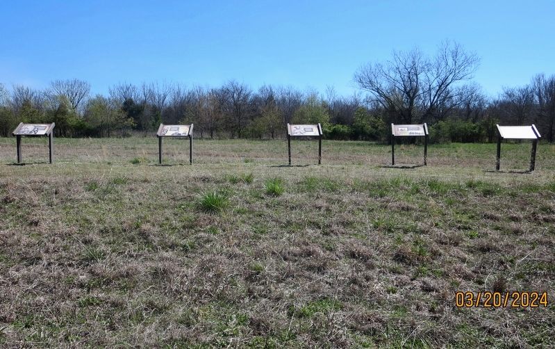 6th Kansas Cavalry Marker (2nd from right) image. Click for full size.