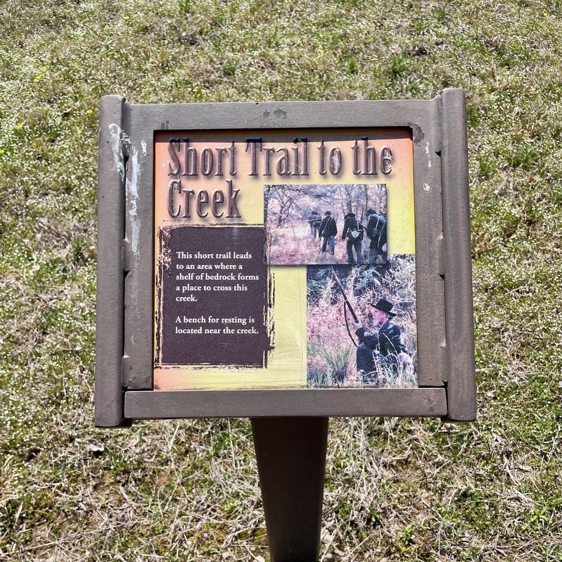 Short Trail to the Creek Marker. Click for full size. Short Trail to the Creek Marker image. Click for full size.