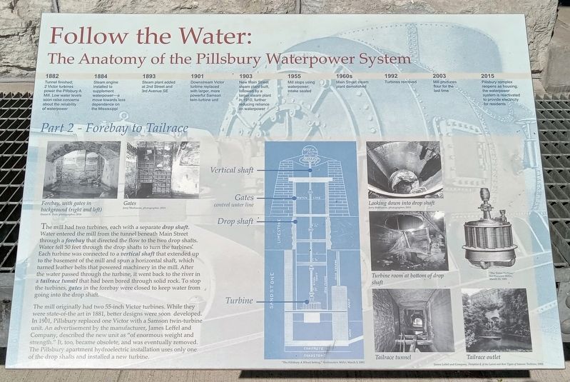 Follow the Water: Part 2 - Forebay to Tailrace Marker image. Click for full size.