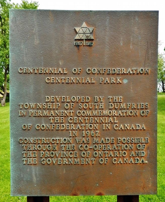 Centennial of Confederation Marker. Click for full size. Centennial of Confederation Marker image. Click for full size.